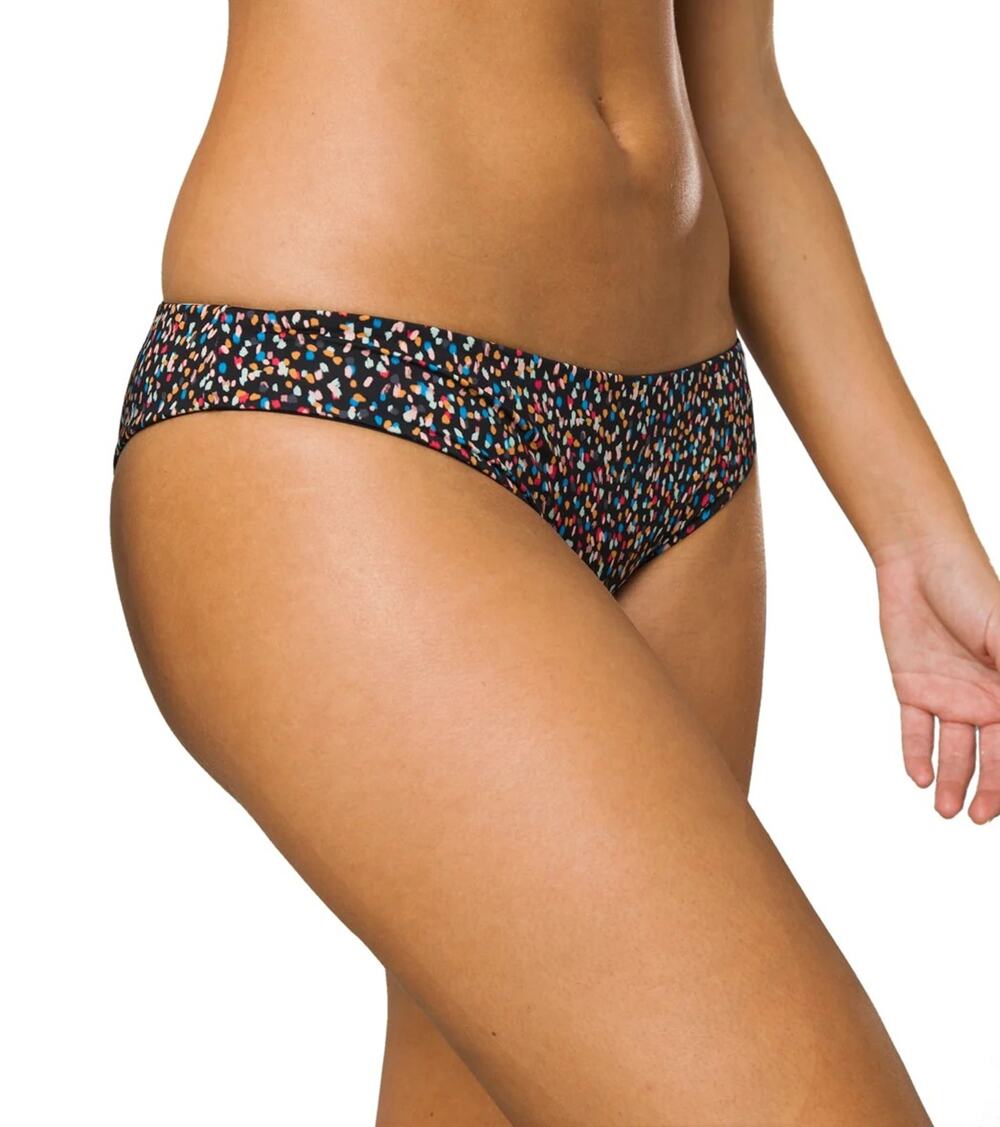 PrAna Sz Large Black/Multi Gemma Swim Reversible Alotta Dots Bikini Bottom N2-18